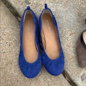 Nine West Women's Blue Suede Flats